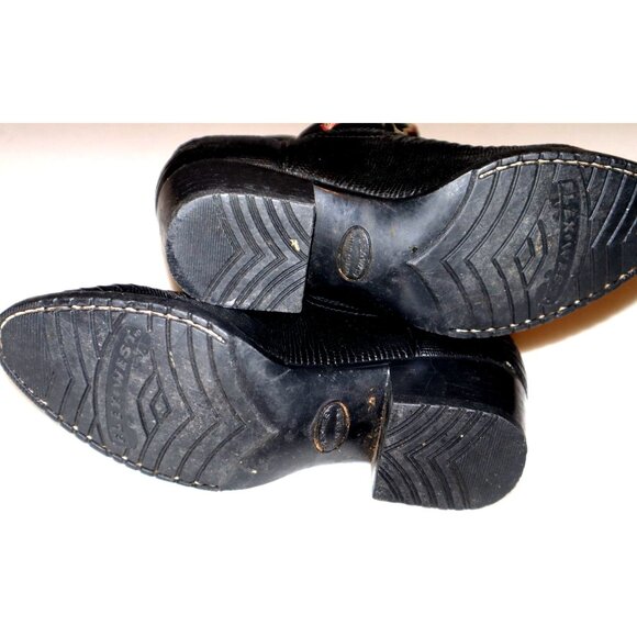 Flexwest Cowboy Western Boots Black Embroidered Retro Vintage Classic Men - Picture 5 of 7